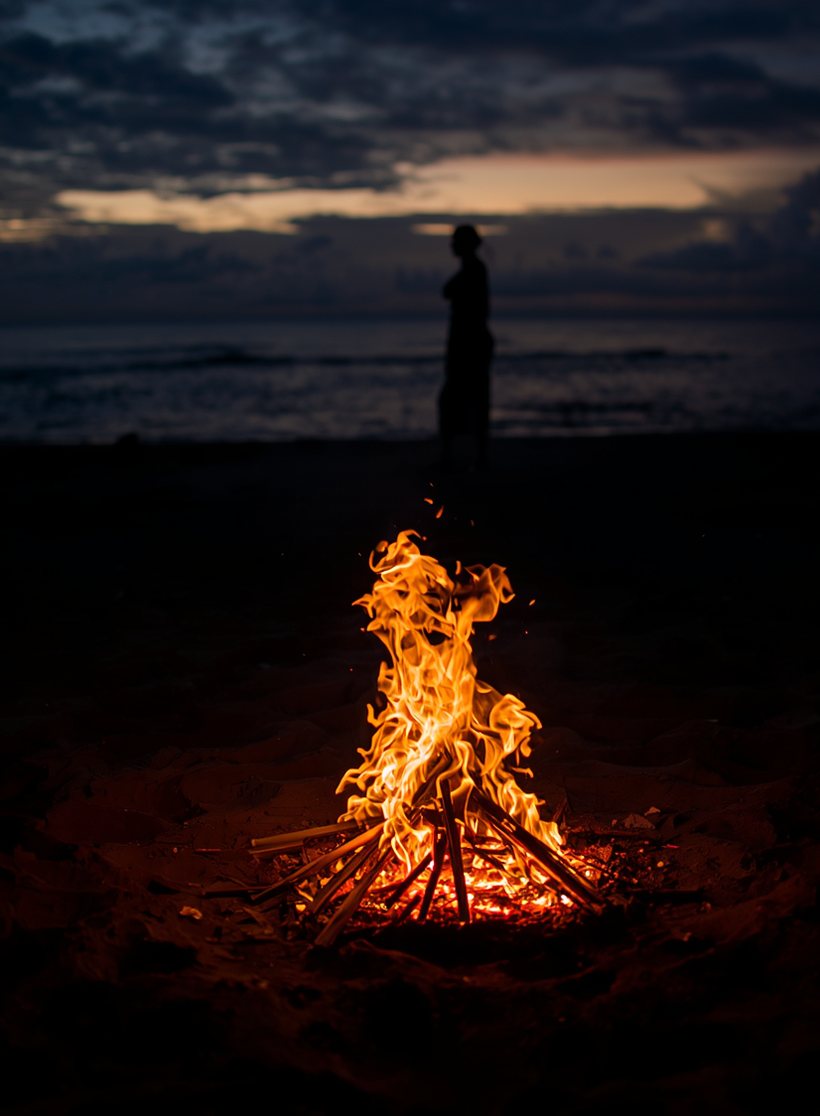 A fire ceremony at the From Fire to Dawn retreat