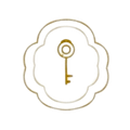 Gold key emblem